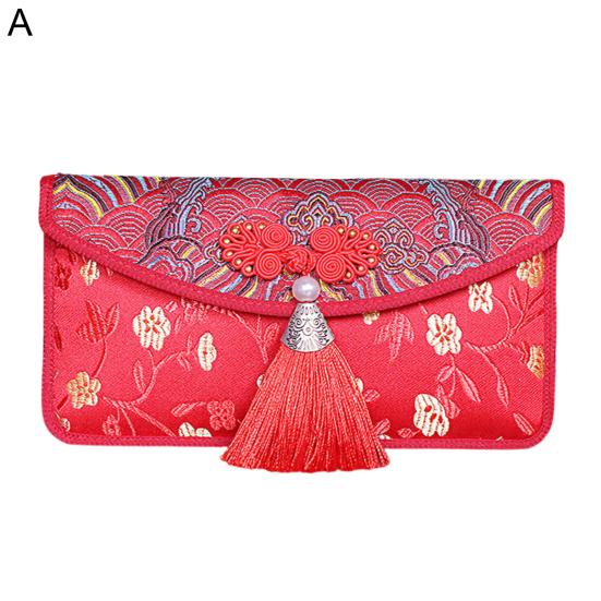 Пакет для денег «Жениться» Дизайн большой емкости Изысканное качество изготовления Вышивка Привлекательный креативный декор Нежный принт Дамасская ткань Конверт для денег