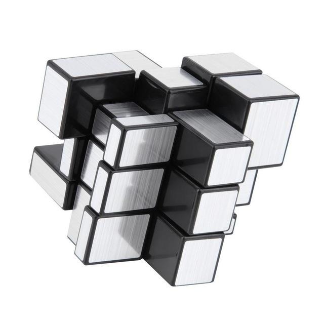 Magic Mirror Polished Cube 3x3 Gold Silver 333 Speed Hungarian 3 D Three Per Three Golden 8 Yr To 10 Years Old Boy Toy Gray Tone