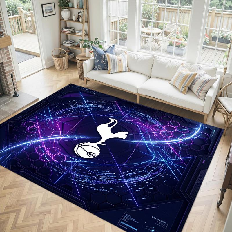 Дизайн Tottenham Hotspur Кристальный Велюровый Ковер Уютный Не?Нескользящий ковер с принтом для спальни, гостиной, прихожей