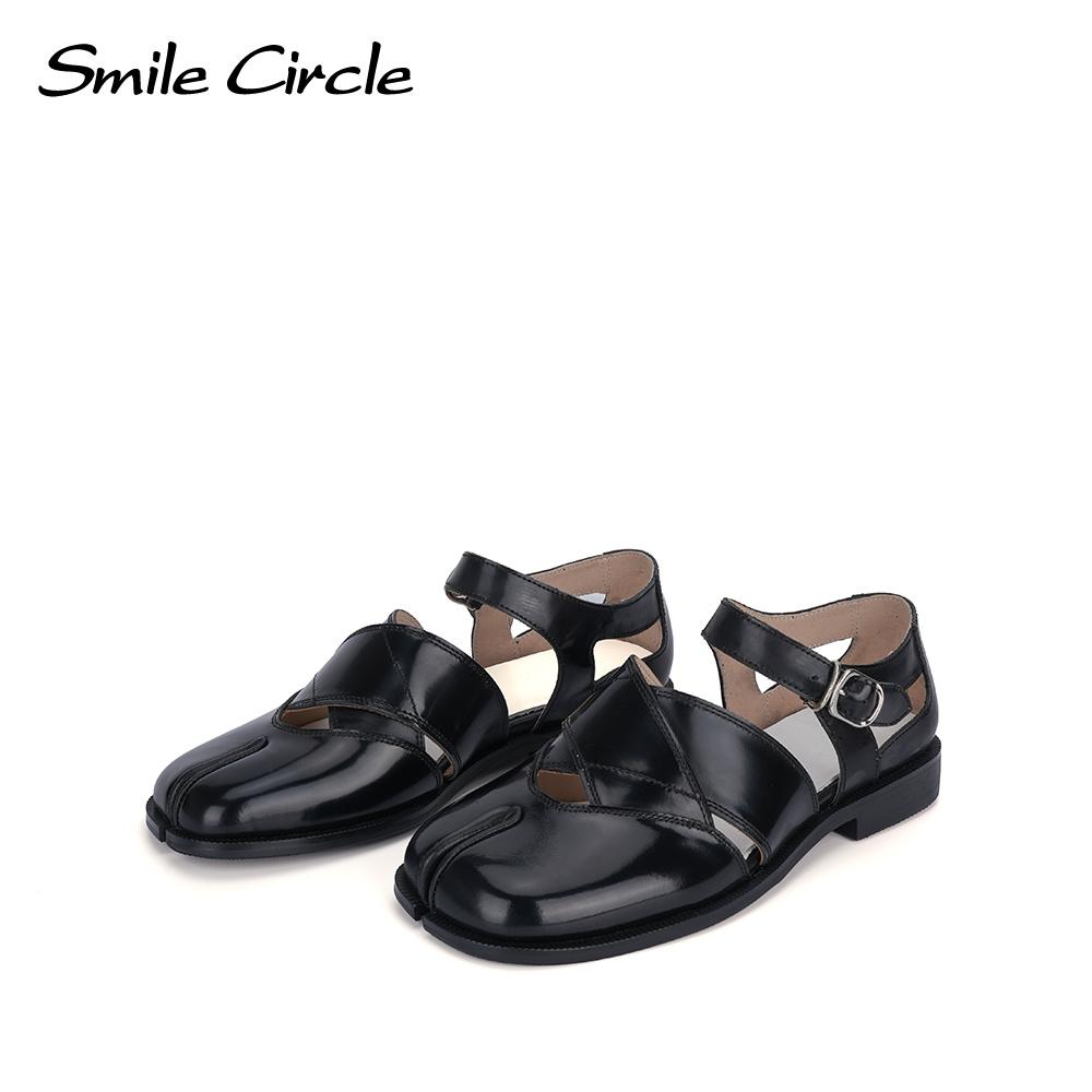 Женские туфли Мэри Джейн из натуральной кожи с круглым носком и пряжкой, удобные повседневные туфли