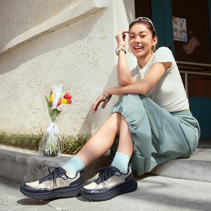 Li Ning Уличные CF Трейлраннеры, Устойчивые к проколам, Низкие, Для хайкинга, Унисекс, Черный/Хаки AHCV037-3
