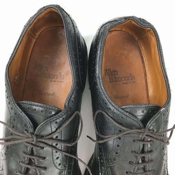 Vintage Allen Edmonds Sanford Cap Toe Business Shoes Black Size 10B Men's(USED)