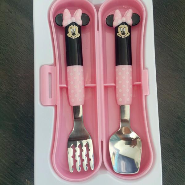 Мультяшная детская ложка для кормления из нержавеющей стали с портативной коробкой