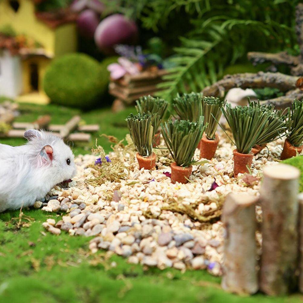 18Pcs Hamster Rabbit Small Animal Chewing Carrot Teeth Grinding Sticks Pet Cage Accessories Hamster Toys Rabbit Chew Carrots