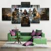 Living Room Frames Printed Home Decor Pictures 5 Pieces Game Assassin's Characters Modular Video Poster Wall Art Canvas Painting No Frame