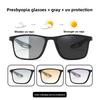 Unisex HD Sports Photochromic Reading Glasses Fashion Non-slip Anti Blue Light Eyeglasses UV Protection Diopter +1.0 TO +4.0