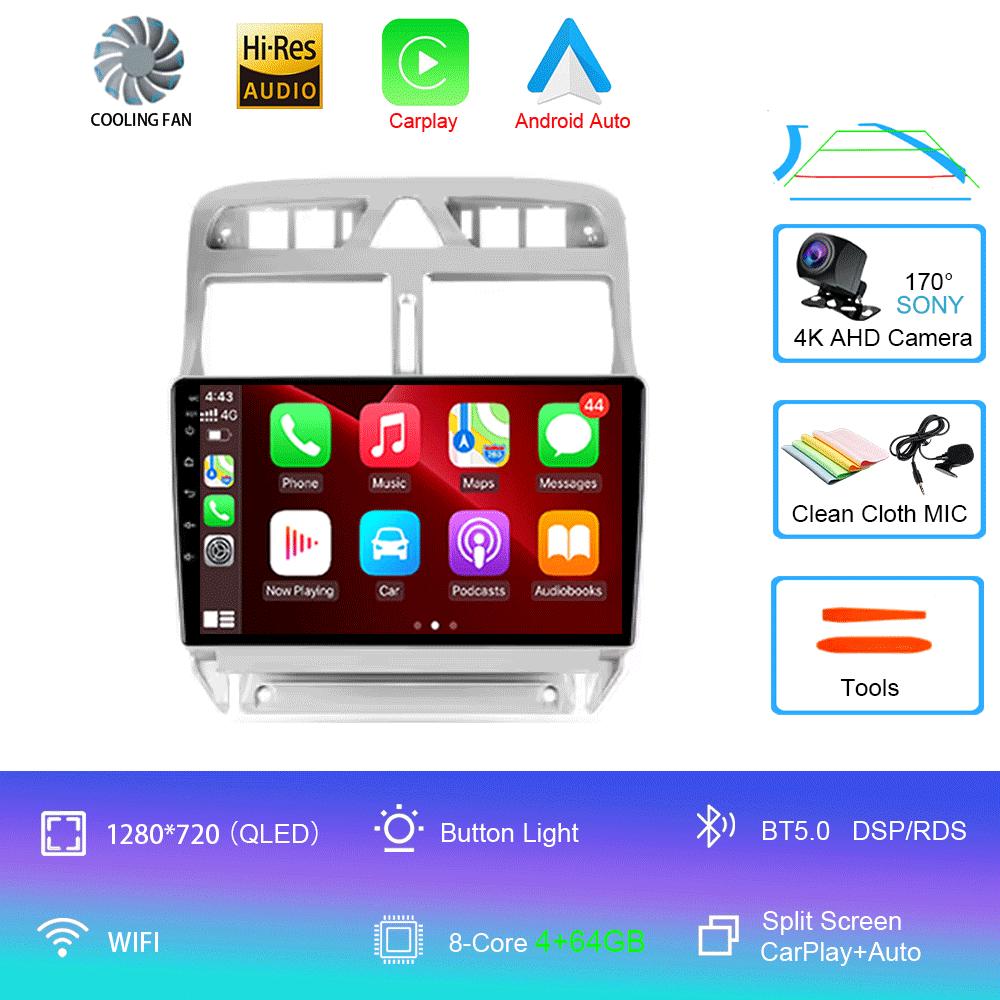 Car Radio Android 14 For Peugeot 307 1 2001 - 2008 Multimedia Video Player Navigation GPS No 2din 2 Din DVD