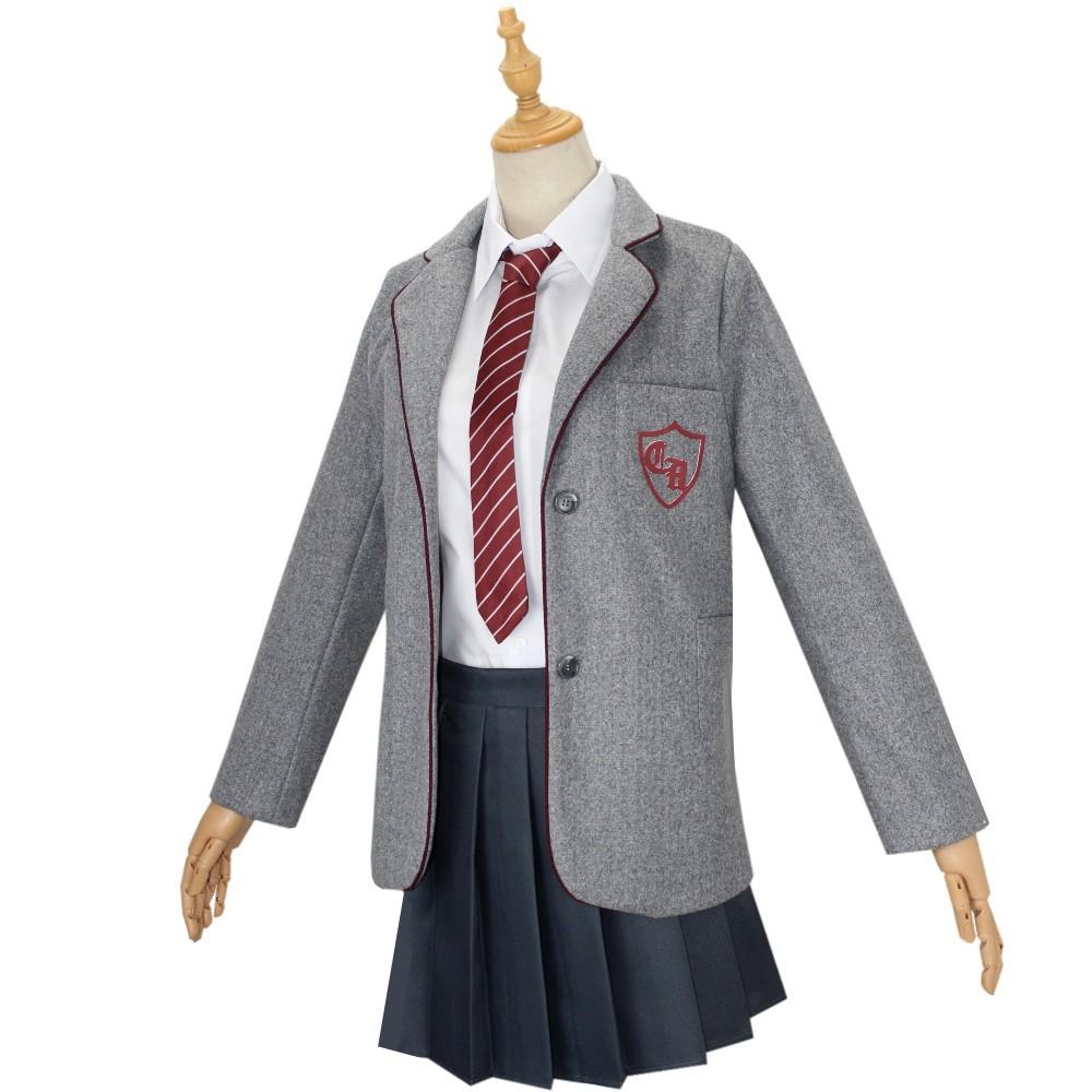 Movie Matilda Cosplay Costume Girls School Uniform Coat Skirt Roald Dahl's Matilda the Musical Halloween Cosplay Outfit for Kids