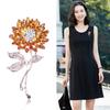 Fashion Personality Temperament Simple Sunflower Brooch Rhinestone Sun Flower Brooch Accessories