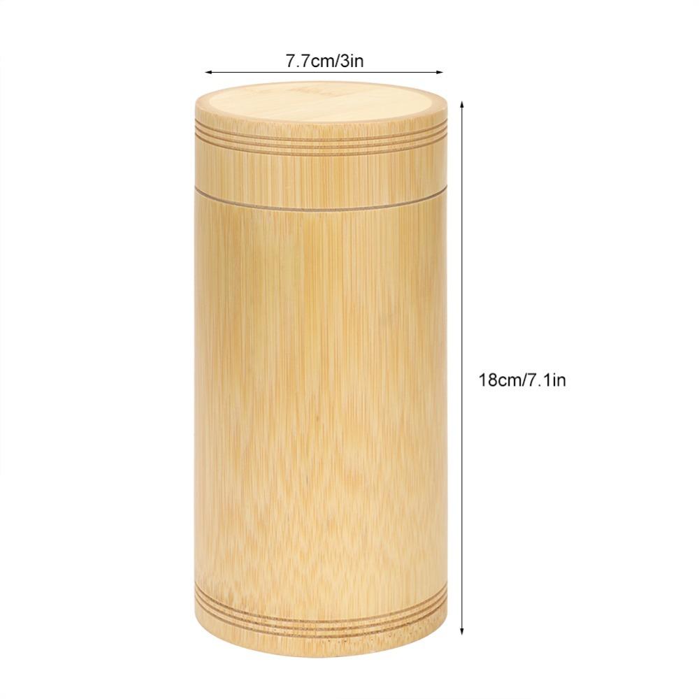 Sealed Tube Design Tea Storage Jar Wood Sealed Tea Container Box  Kitchen Counter