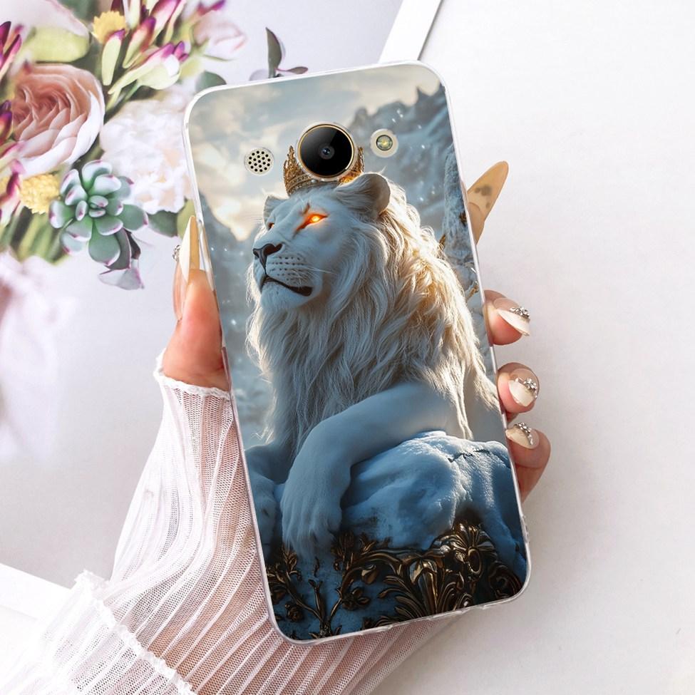 Casing For Huawei Y3 2018 Cover For Huawei Y3 2017 Case Aesthetic Luxury Cute Cat Fashion Butterfly Funny Painted Casing