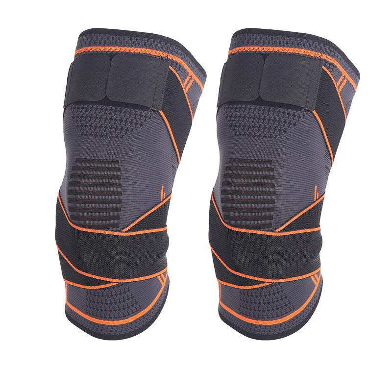 Спортивные бандажные наколенники для езды на велосипеде, баскетбола, фитнеса, бега, дышащие, нескользящие, нейлоновые, трикотажные, давящие наколенники для мужчин и женщин