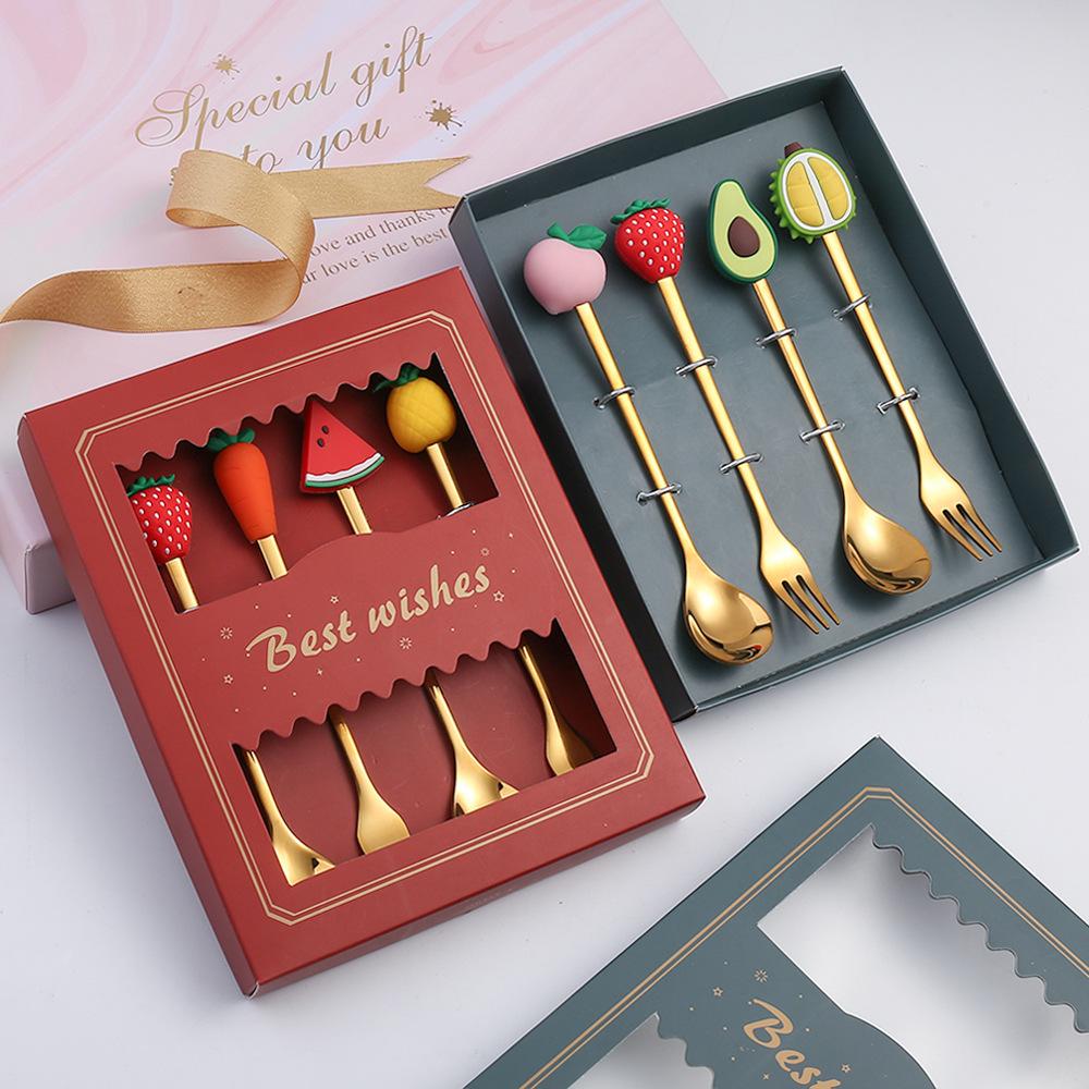 HANYANG 410 Stainless Steel Cutlery Home Hotel Use Cute Spoon Fork Western Cutlery