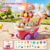 Children's Ice Cream Handcart & Music Toy Set - Ice Cream Machine & Motorcycle Role Play 