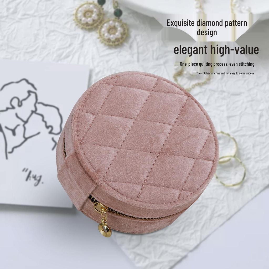 Роскошная бархатная шкатулка для украшений для колец, ожерелий и серег-пусетов - Портативное и элегантное решение для хранения