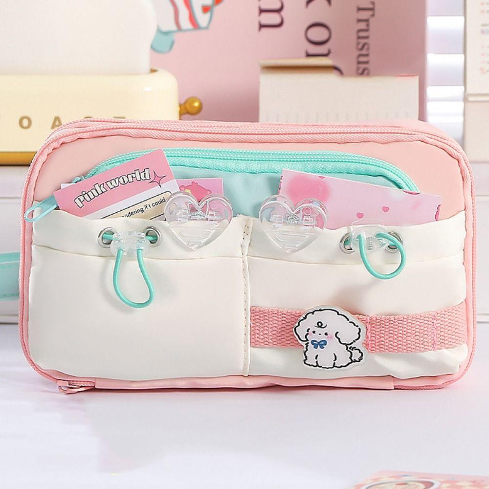 Large Capacity Student Pencil Case Multi-layer Gel Pen Organizer Cute Pencil Pouch  Stationery