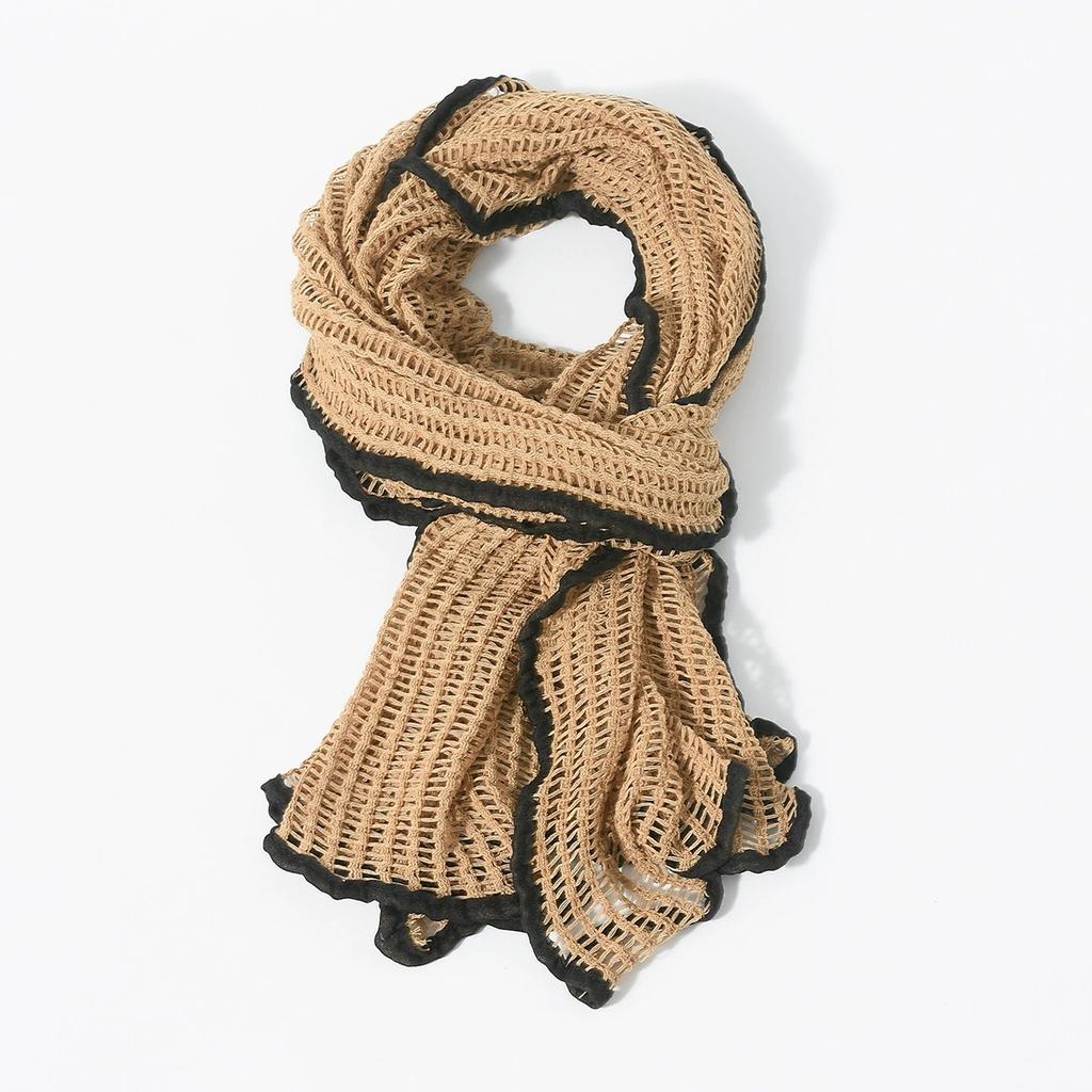 Personalized Knitted Scarf British Style Warm Hollow-Out Male Scarf