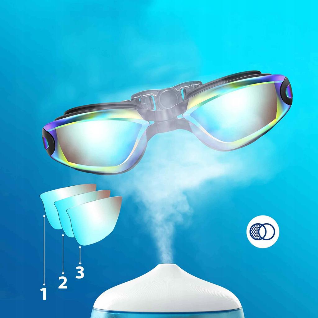 Okulary Do Pływania Pływackie Na Basen Anti-Fog Gogle Polaryzacja Filtr Uv