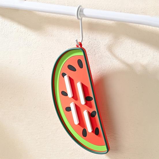 Держатель для крышки кастрюли в форме арбуза Помощник для кухонной столешницы Термостойкая силиконовая подставка-подставка Изоляционная крышка для слива кастрюли Нескользящая подкладка для разделочной доски