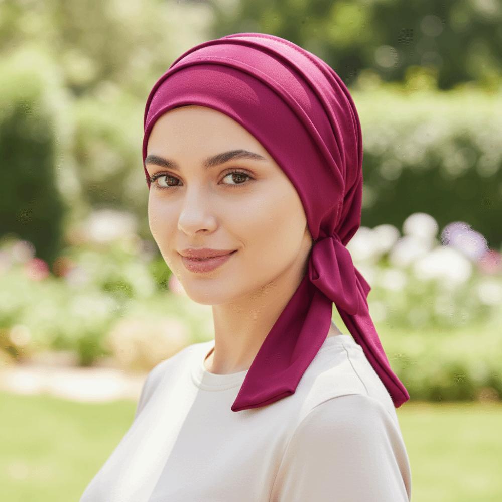 Breathable Headscarf Hat Long Tail Inner Hat Arab Wrap Hijab  Daily