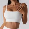 European and American Sexy Minimalism Intimates Gather Shockproof Yoga Clothes with Chest Pad Fitness Vest Short Dancing Bra