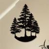Black Metal Tree Decors Stylishs Iron Wall Plaques Wall Sign for Indoor and Outdoor Use Wall Decorations 23.4x30cm