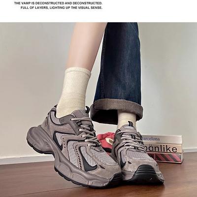 2024 Весна и Осень Новая Мода ins Тренд Папины Кроссовки Женские Две Хлопковые Легкие Кроссовки для Бега Повседневные Кроссовки Женские