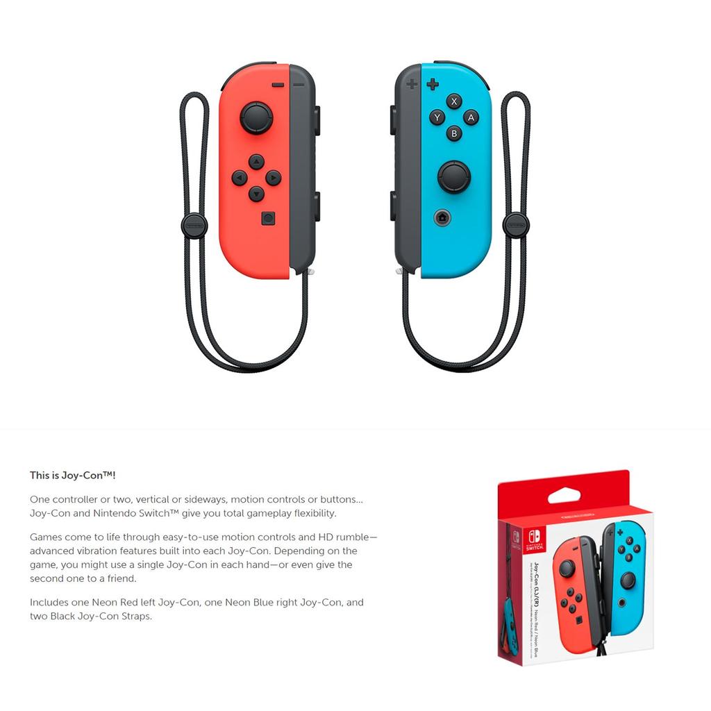 Nintendo Джой-Кон™ (L)/(р) Неоново-синий/Неоново-красный