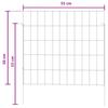Garden Fence with Posts 12 pcs 55 x 50 cm Mesh Galvanized Steel
