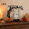 Tiered Tray Seasonal Decor Funny Halloween Desktop Swing Decor, Spooky Home for Living Room Indoor Accents Tabletop, Gothic Fall Themed Ornament,