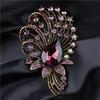 Luxury Full Crystal Exaggerated Broocch Badges For Women Men Elegant Rhinestone Waterdrop Pin  Lady Clothing Coat Corsages