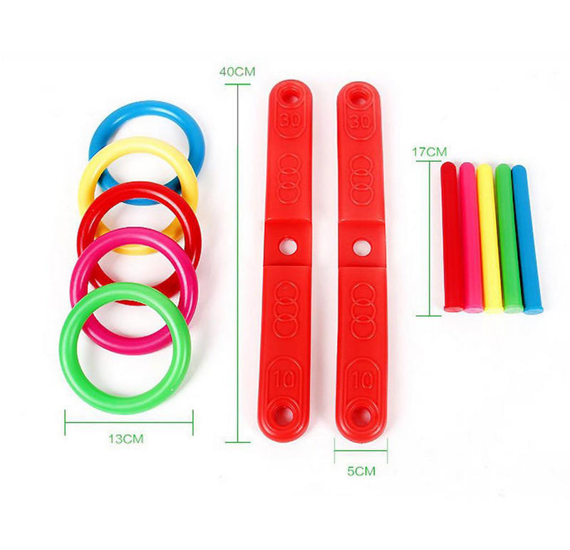 Hoop Ring Plastic Rings Toss Quoits Garden Game Pool Toy Outdoor Fun Set