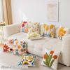 1pc Towel Embroidery Flower Pillow Cases Simple Home Living Room Sofa Decoration Cushion Cover Bay Window Without Pillow Core