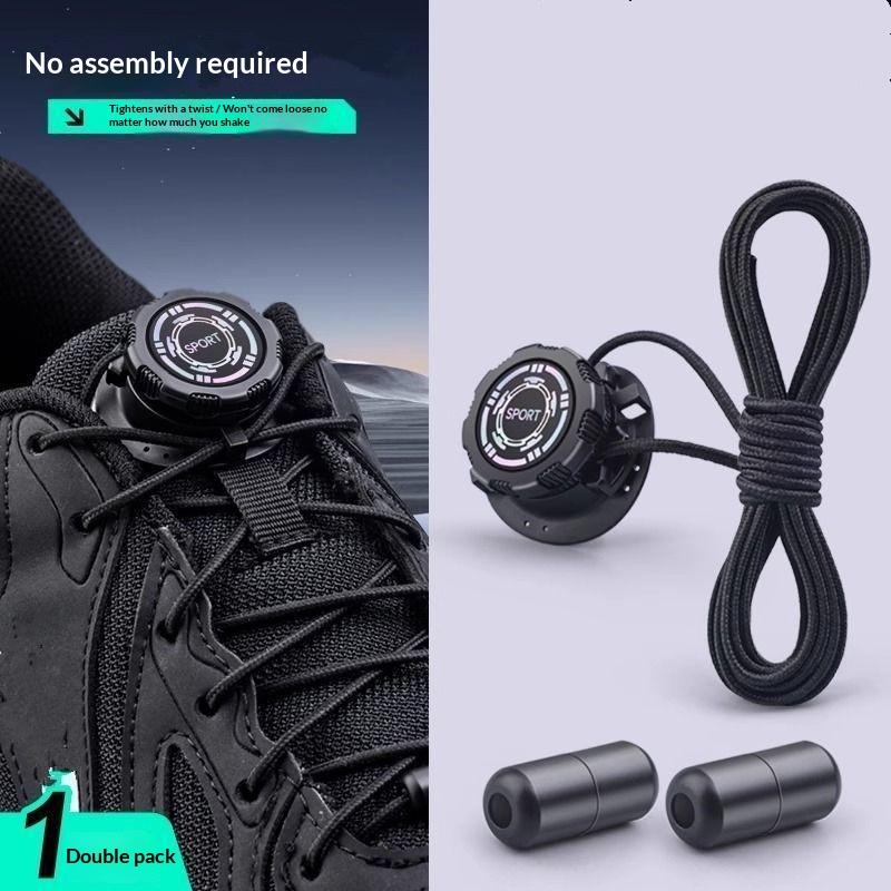 Automatic Shoelace Swivel Buckle Laces No Tie Sneaker Laces for Kids and Adults Easy Install for Sports Shoes