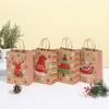 Christmas Storage Packaging Wrapping Kraft Paper Xmas Tree Snowman Santa Claus Elk Party Supplies ARI