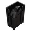 Steel fireplace KRATKI MBA left 17 kW Ø 200 Lift-up black thermotec