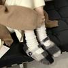 Fleece Flat-bottomed Mary Jane Fluffy Shoes for Women's Autumn and Winter Wear 2025 New Versatile Shallow Mouth Small Fragrant Soft-soled Single Shoes