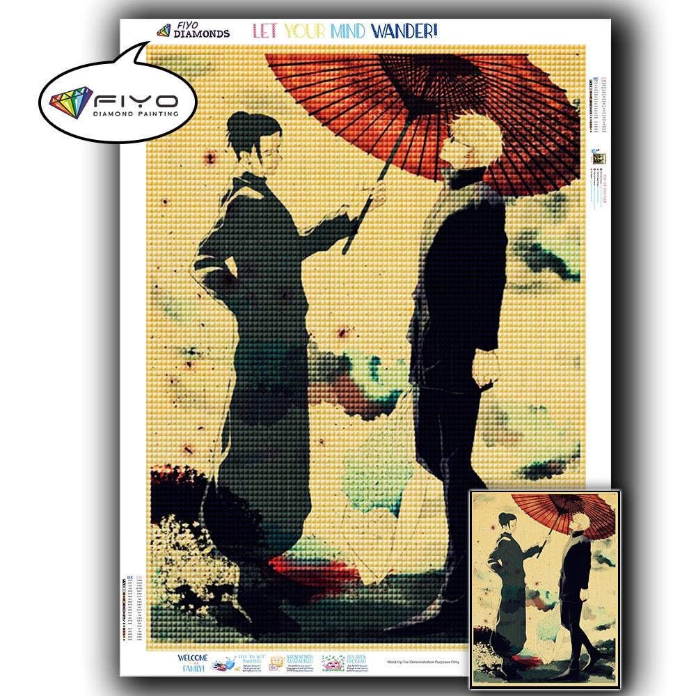 5D DIY Алмазная вышивка Аниме Дзюдзюцу Кайсен Картина Стразы Алмазная живопись Бумага Винтаж Плакат Алмазная мозаика Рукоделие Домашний декор