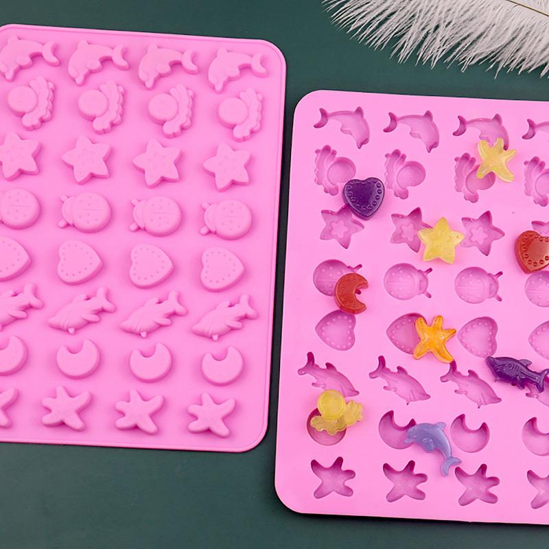 Marine Life Gummy Mold Silicone Chocolate Mold Party Baking Mold Fire Paint Wax Pellet Mold Epoxy Mold Biscuit Mold