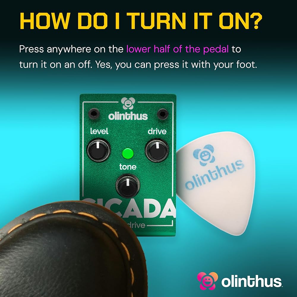 Olinthus Cicada Overdrive Effects Pedal [Includes Input and Output Breakout Cables] [Official Japanese Product]