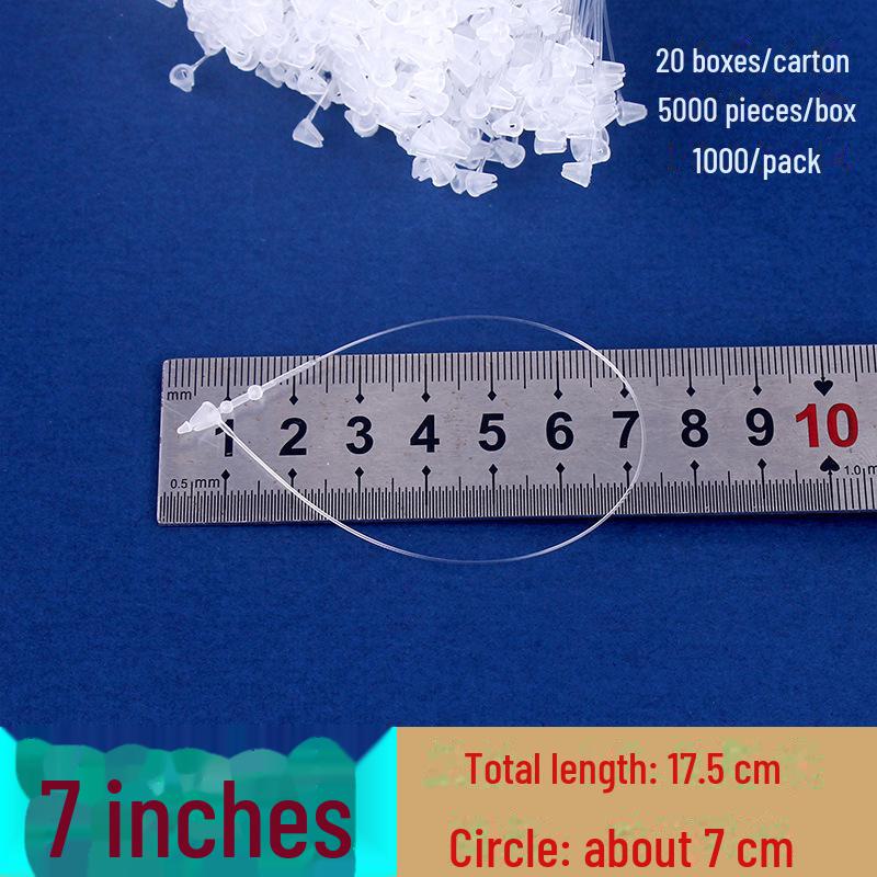 Прозрачный пластиковый шнурок с пряжкой для бирок на одежду