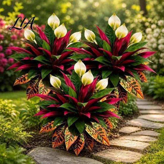 No Watering Indoor Greenery Artificial Fern Plant, Autumn Themed Faux Arrangement, UV Resistant Fake Sunroom Decoration Plants Leaves for Garden Porch