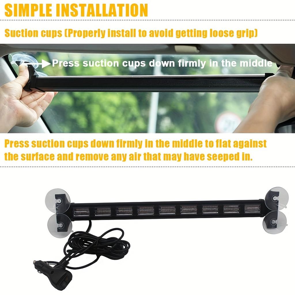 Световой индикатор дорожного советника, внутреннее лобовое стекло, светодиодный аварийный фонарь, предупреждение о безопасности, мигающий свет для строительной техники, грузовиков