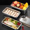 1pc Stainless Steel Food Containers, Fridge Storage Container Airtight Kitchen Crisper with Removable Lid Microwaveable Dumplin