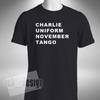 Charlie Uniform November Tango Mens T-Shirt Funny Phonetic Alphabet Small To 5XL