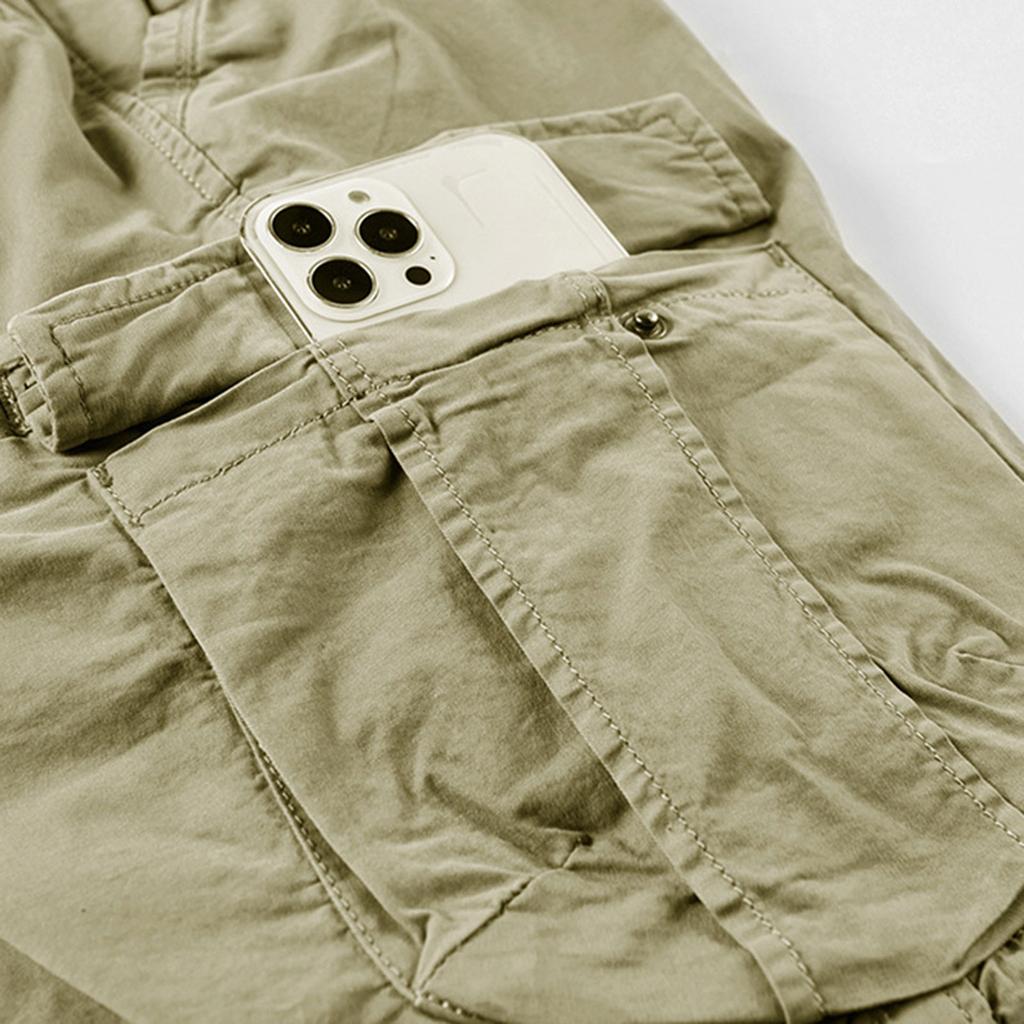 Men's Casual Color Outdoors Pocket Beach Work Trouser Cargo Shorts Pant