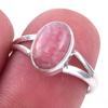 Natural Rhodochrosite Gemstone Handmade 925 Solid Sterling Silver Ring S.7 F0i68