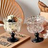 1 шт. Бокал для мороженого, высококачественный десертный стаканчик, винтажный стеклянный женский маленький хрустальный коллекционный Ins Style, два цвета