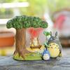 Totoro Resin Micro Landscape With Cartoon Cat Swing And Autumn Leaves For Gift And Collection