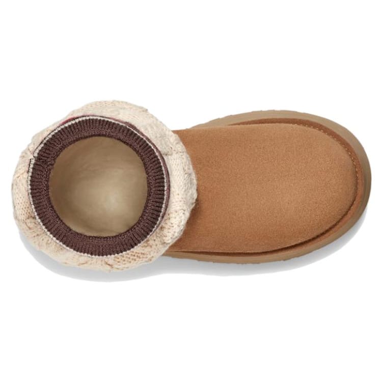 UGG Классический свитер с буквой, ботинок, каштановый, женский 1144045-CHE
